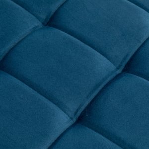Esstischstühle 2er Set Flexa - Blau - Metallbein - Samt